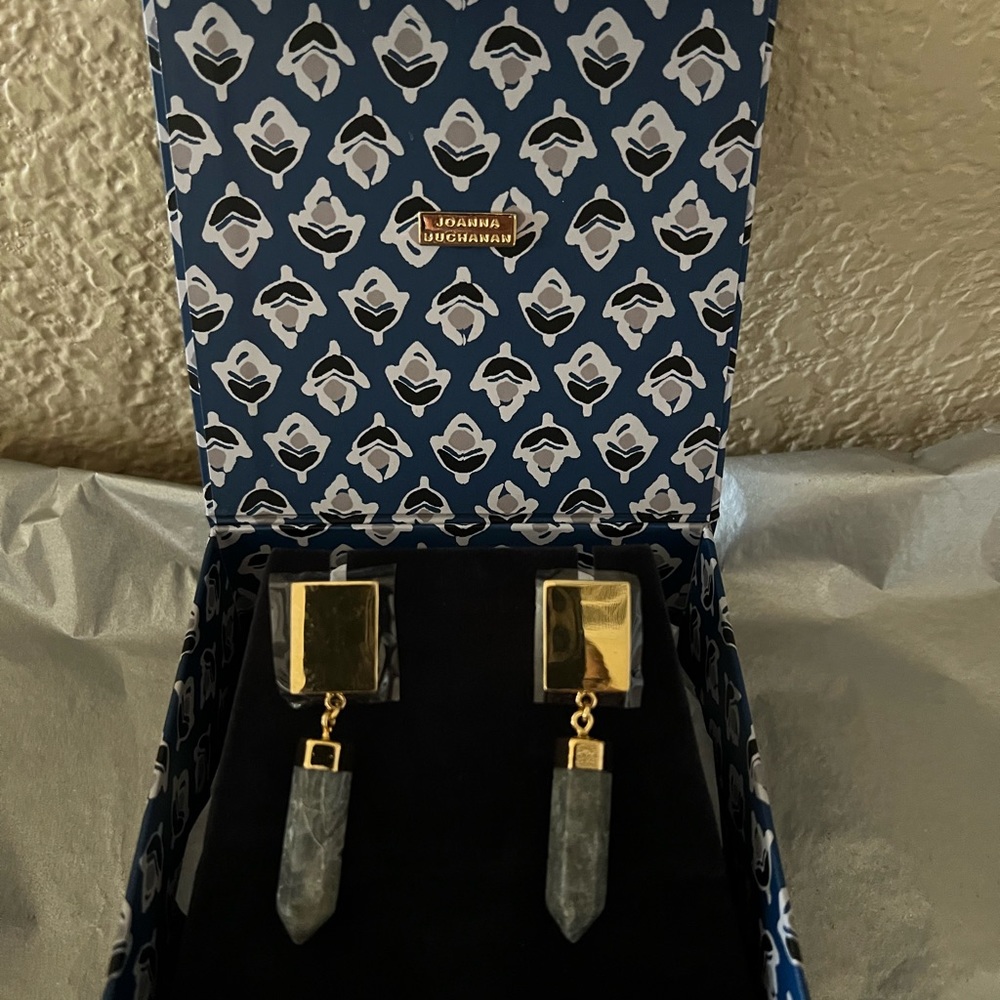 Joanna Buchanan Modern Quartz Earrings-Labradorite - Picture 5 of 6